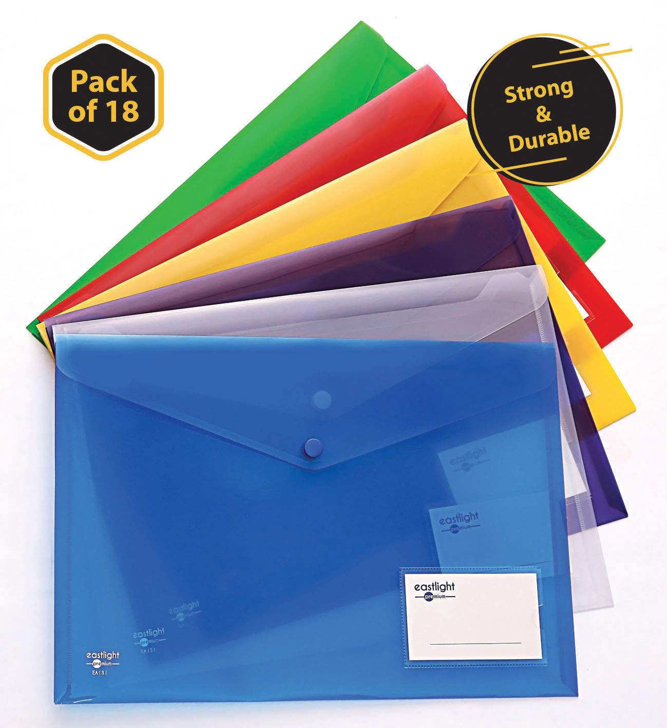 Buy Eastlight A4 Plastic Popper Document Folder Wallet with Pocket