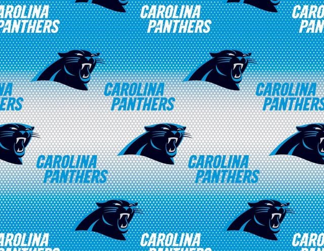 Carolina Panthers Cotton Fabric - NFL Team Logo Cotton Fabric by The Yard, Fat Quarter, Half Yard, 1 Yard, 2 Yard Cuts