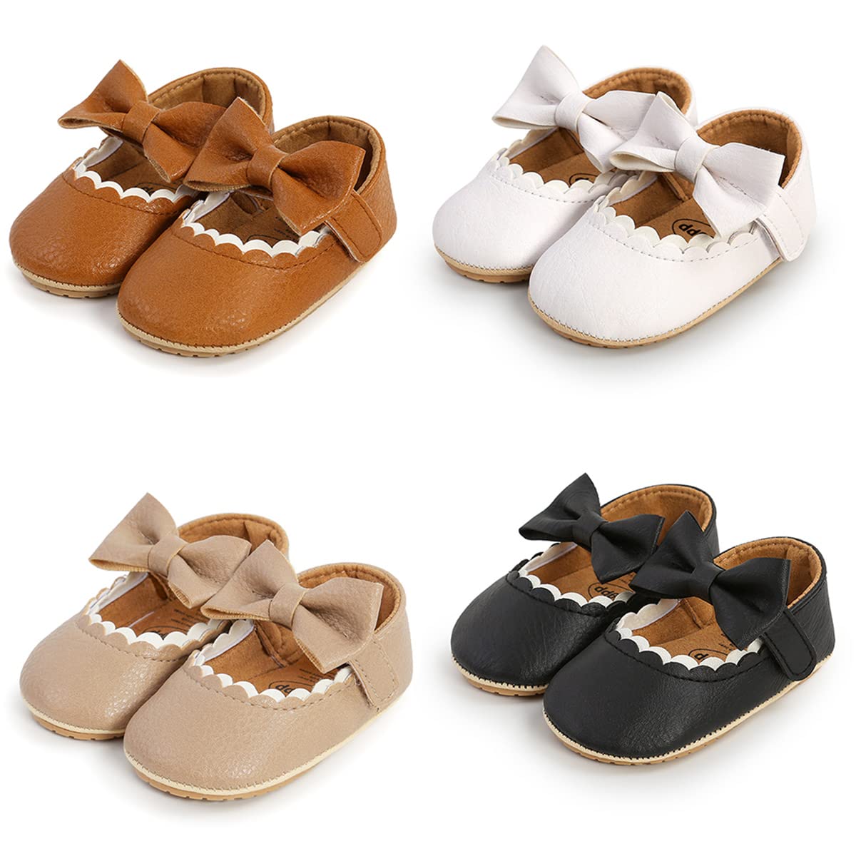 COSANKIM Mary Jane Baby dziewczęce antypoślizgowe płaskie buty z gumową podeszwą