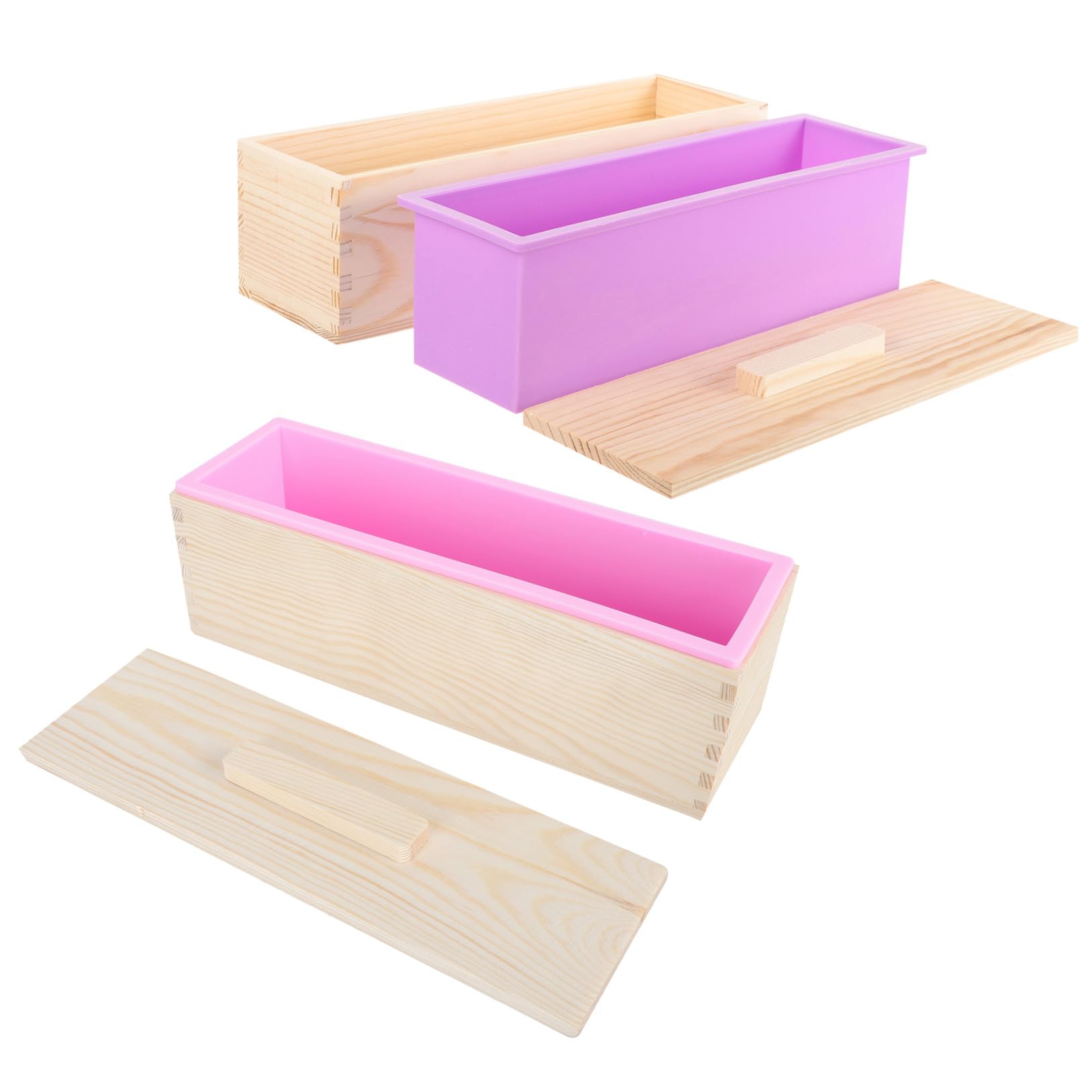 Stampo per Toast Rettangolare in Legno con Coperchio