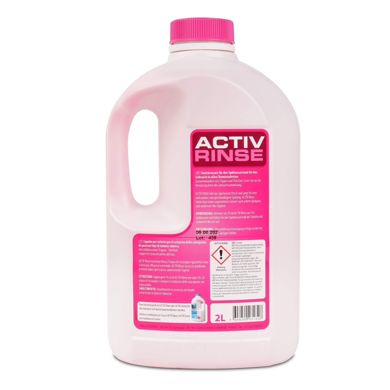 Thetford Activ Blue & Aktiv Rinse - Aditivo para inodoros (2 litros), disponible con papel higiénico (Blue + Rinse)