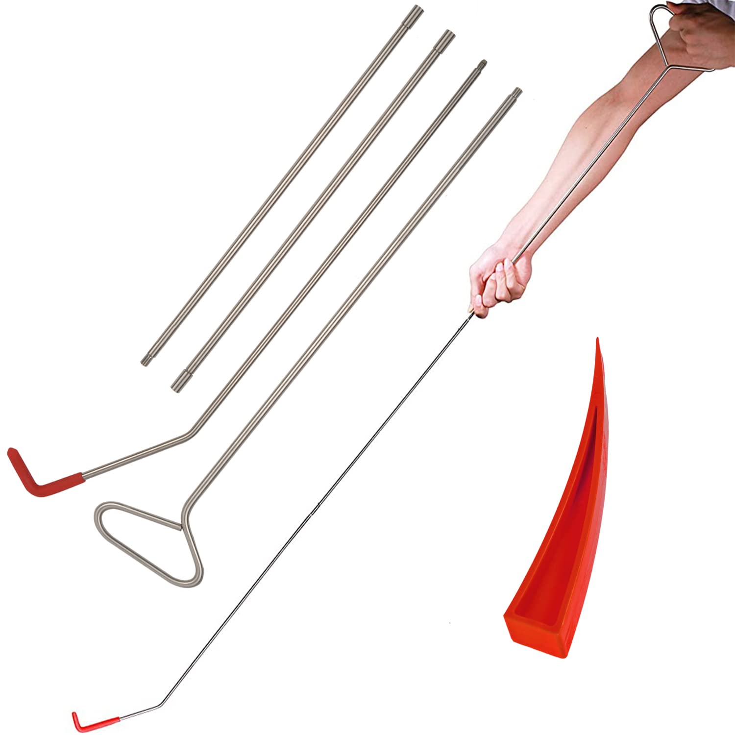 Buy AMOSTBY 65 inch Long Reach Grabber Professional Stainless Steel