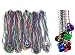 72 Necklace 33 inch 07mm Metallic Multi Colors Mardi Gras Beads Beaded Necklace with Beer Cups