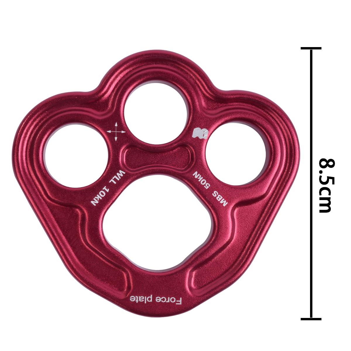 3 Trous Force Paw Rigging Plate Anchor Divider Finger Force Équipement d'escalade pour la Danse aérienne et l'escalade
