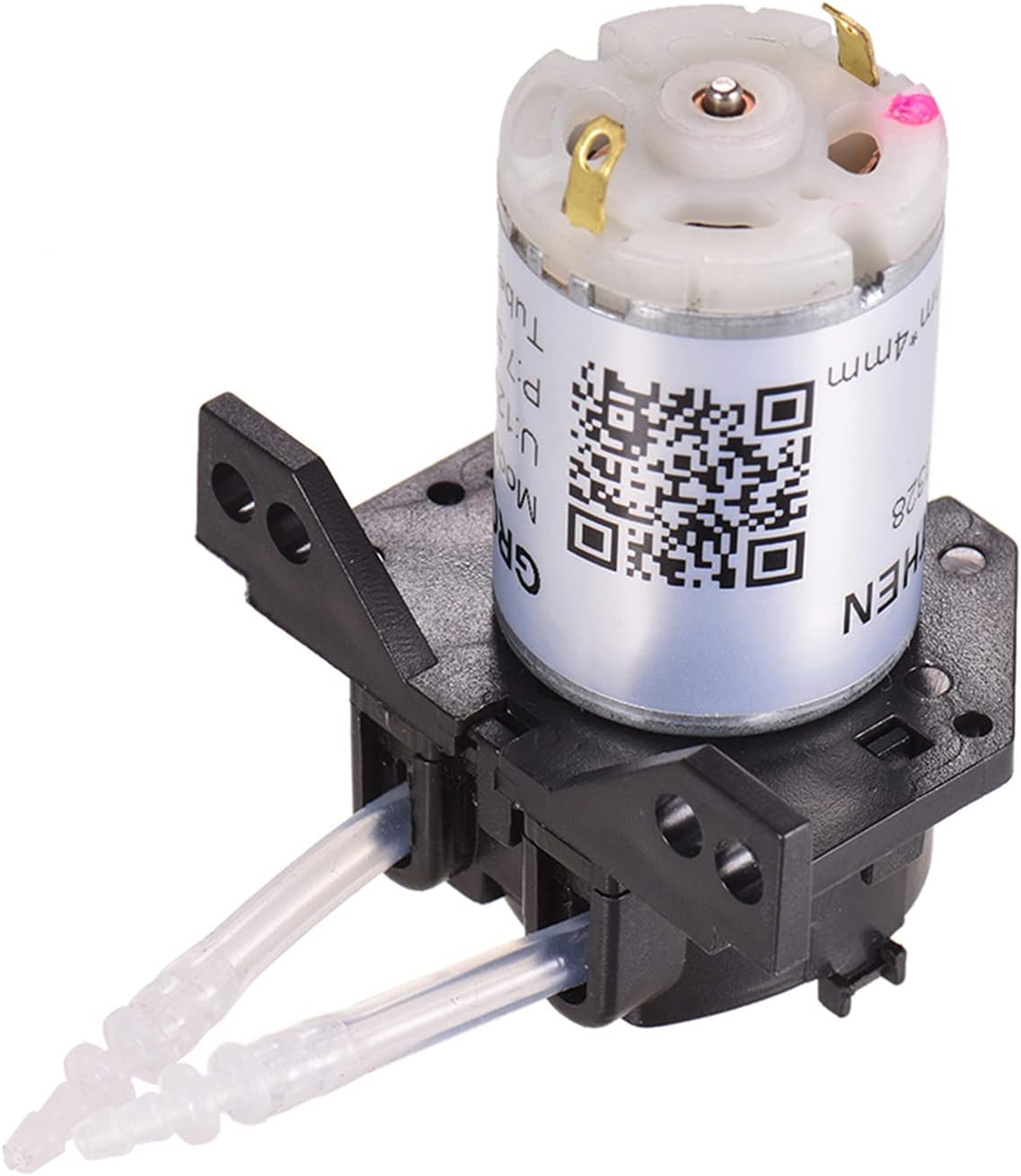 Lechnical DC 12V Bomba dosificadora Bomba peristáltica Mini agua Bomba líquida Cabezal de tubo peristáltico Función de autoaspiración para el laboratorio químico Aditivos de dosificación para análisi