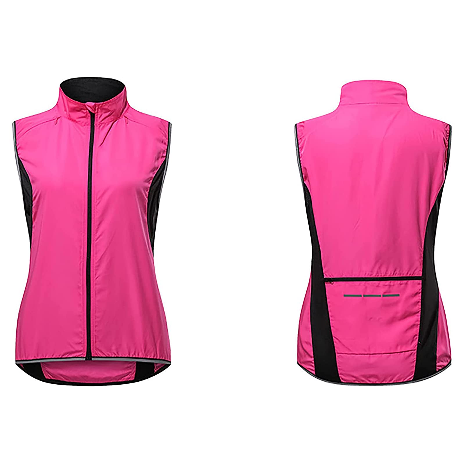 Gilet De Cyclisme Veste sans Manches Vélo Coupe Vent Femmes Imperméable Manteau Réfléchissant