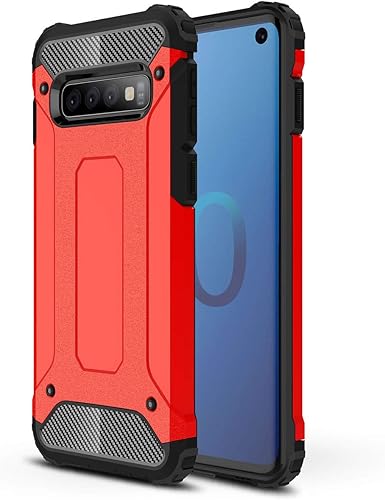 Brand Set Cover Samsung Galaxy S10 Caso PC Combinazione Soft Shell TPU Resistenza alla Caduta buona dissipazione del Calore all Interno della Interno Cover Adatta per Samsung Galaxy S10-Rosso