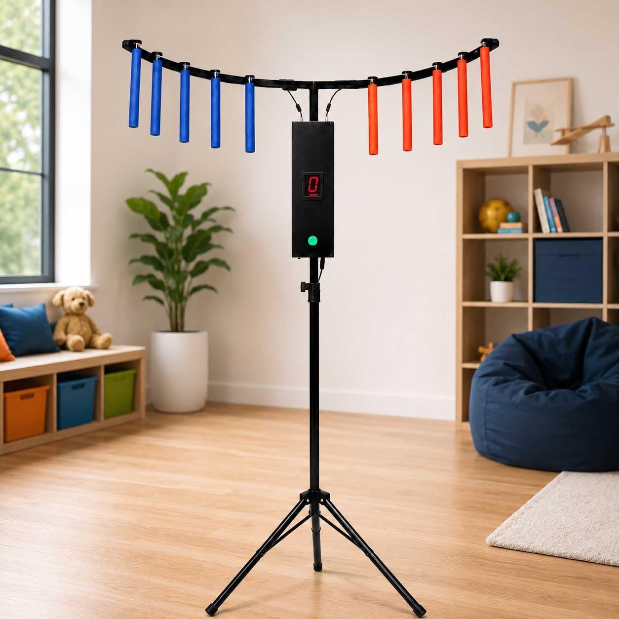 Gra zręcznościowa typu Drop Stick Catching, 10-prętowa maszyna treningowa Reflex z licznikiem cyfrowym, ustawienia 10 prędkości, regulowana wysokość, metalowa podstawa, dźwięk MP3, gra imprezowa