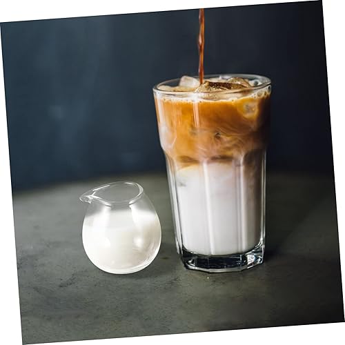 Miniatura 8 de Housoutil 2 piezas Mini taza de leche de vidrio jarra de bebidas jarra de café Garland taza Latte Art Jarra de café expreso taza de espuma de leche