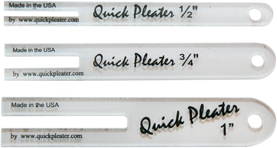 Quick Pleater - Mini Set of 3 Include 1/2", 3/4", 1" Pleater