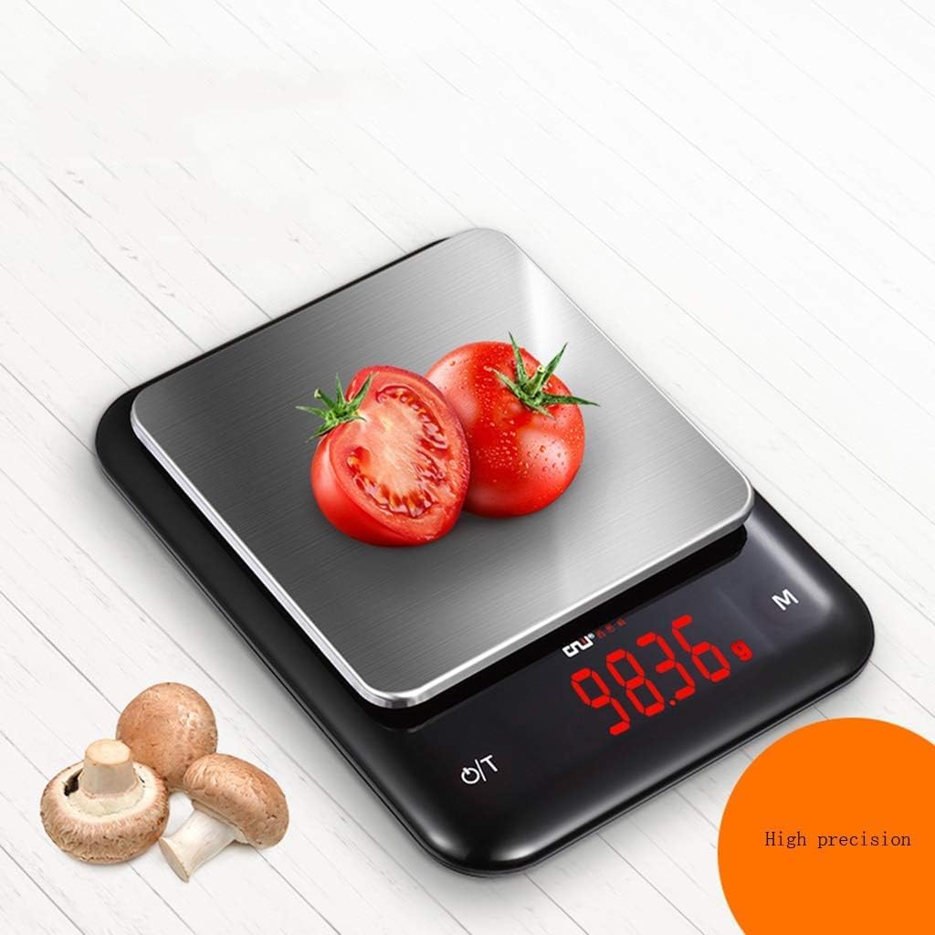 Waga kuchenna z ładowaniem USB Cyfrowa waga kuchenna Waga spożywcza Stal nierdzewna Waga elektroniczna Podświetlany wyświetlacz LED Funkcja tarowania (500 g / 0.01 g) (Color : 3000g/0.1g)