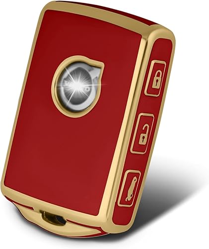 WORCAS Funda para llavero Volvo con 4 botones laterales, funda de TPU inteligente compatible con Volvo XC40 XC60 XC90 S90 XC60 XC60 XC90 XC40 S90