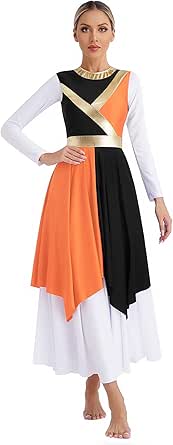 Zaldita Women Liturgical Praise Dance Tunic Church Worship Dance Overlays Dark Purple Xxl - View #7