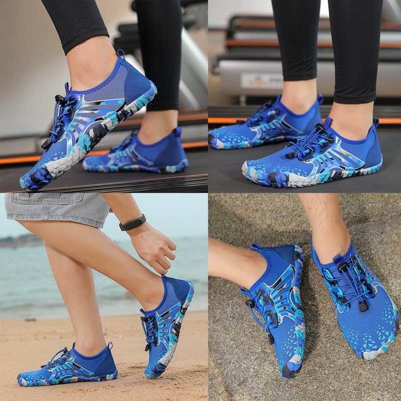 Image of LIZRHA Water Shoes for Men and Women Quick Dry Aqua Swim Barefoot Shoes for Outdoor Fishing Beach Pool Boat Surfing Walking Water Park and Yoqa Activities