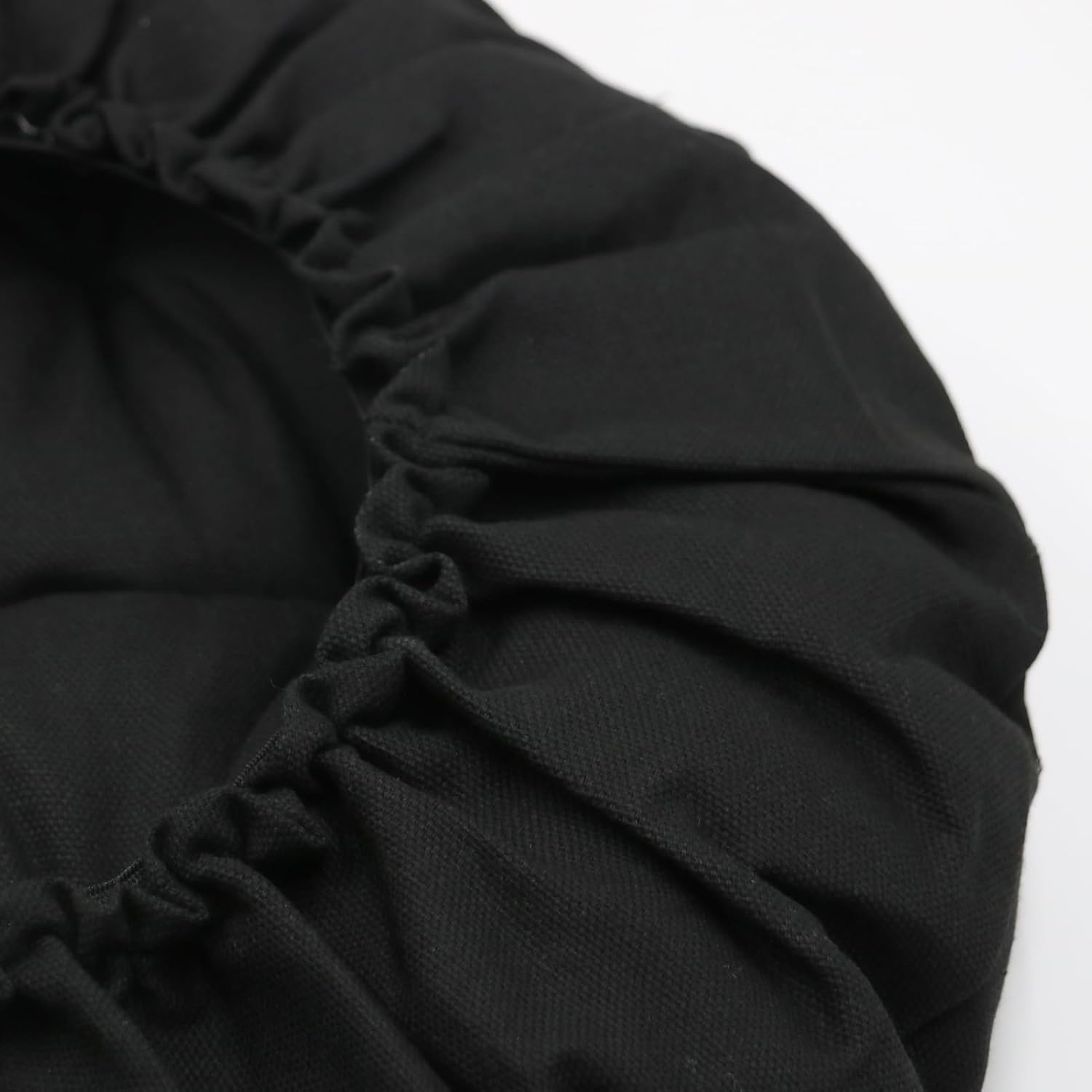 Stool Cushion Round with Non Slip Bottom, Elastic Padded Bar Stool Covers Black 24" Pack of 1