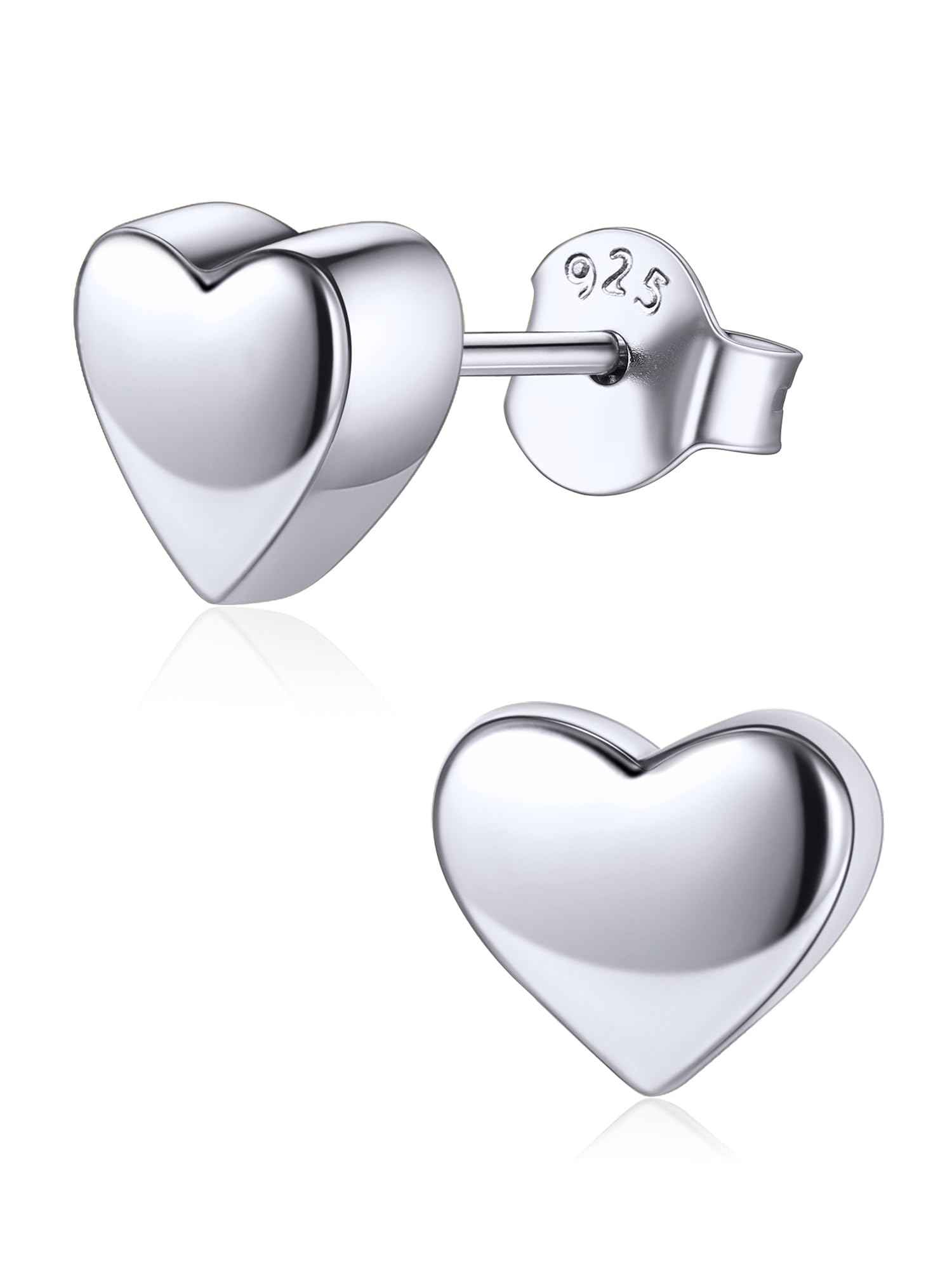 ChicSilver Heart Stud Earrings