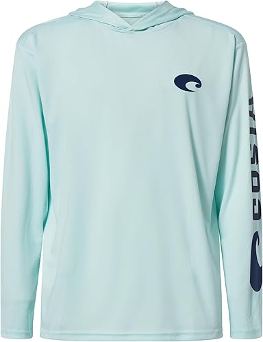 Vista 18 de Costa Tech - Sudadera con capucha de manga larga Azul ártico