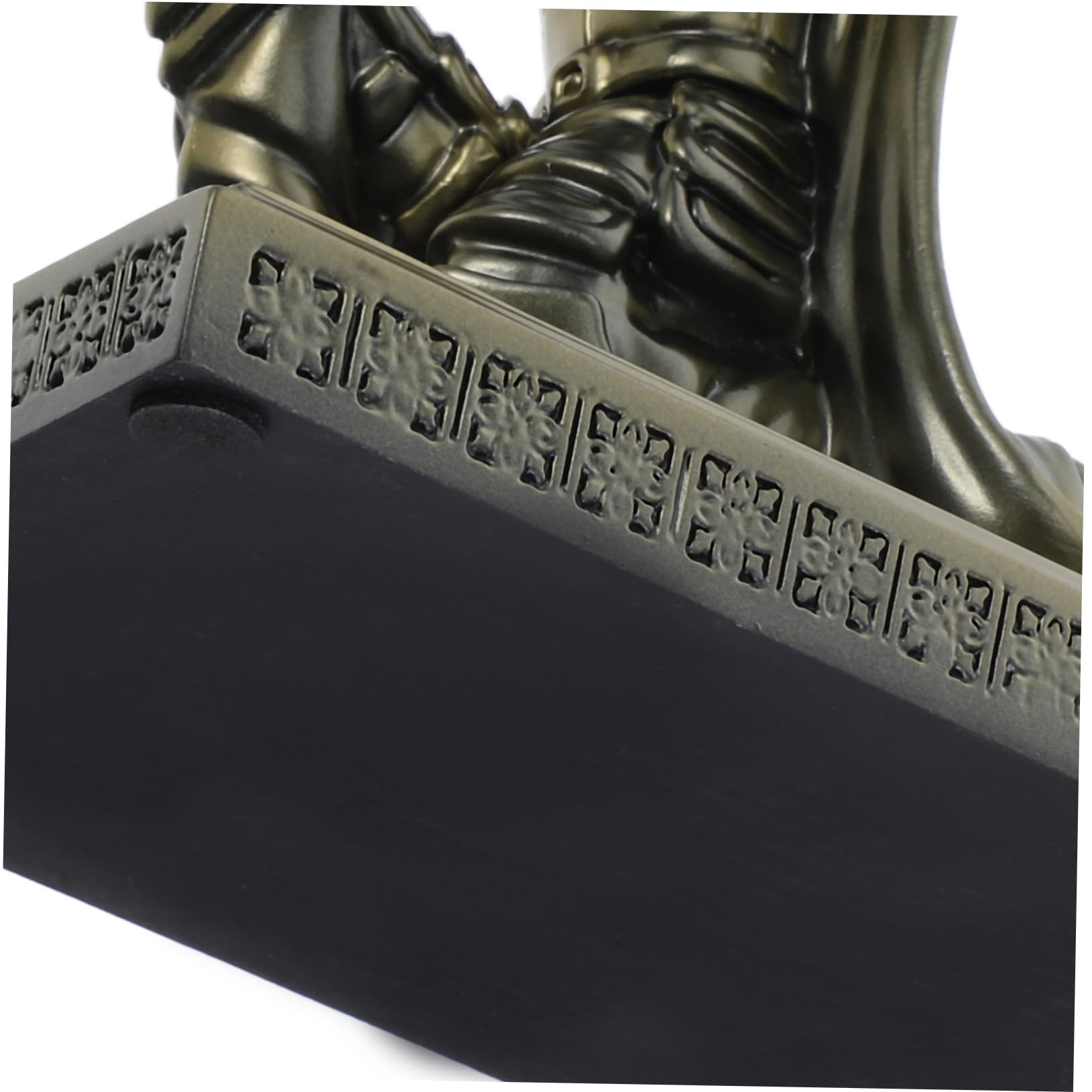 Gatuida Portapenne Statua Soldato Dorata Base Stabile Cavaliere Medievale in Resina Retro Accessorio da Scrivania Multifunzionale per Ufficio e Vanity