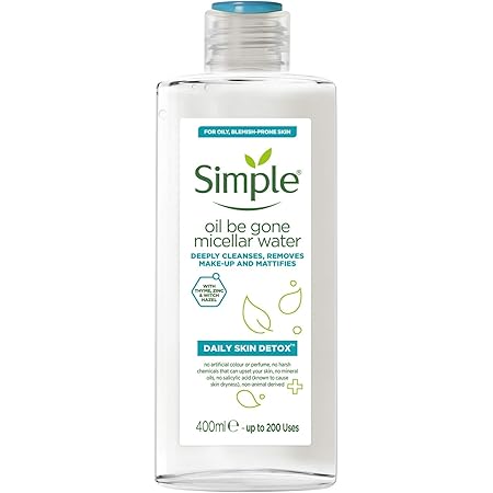 simple daily skin detox oil be gone micellar cleansing water