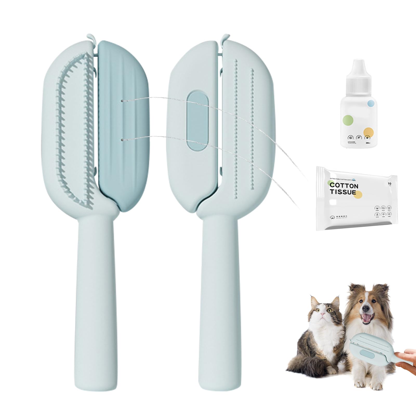 Cepillo para gatos con vapor, cepillo para perros, cepillo de vapor, pelo corto, pelo largo, peine para eliminar el pelo de animales con depósito de agua y spray, cepillo para el pelo de gato, cepillo