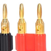 Vista 5 de 2 unids Conectores de altavoz banana apilables Enchufe de plátano macho Conectores de latón de 2 vías Accesorios de alambre de altavoz 32A 1000V