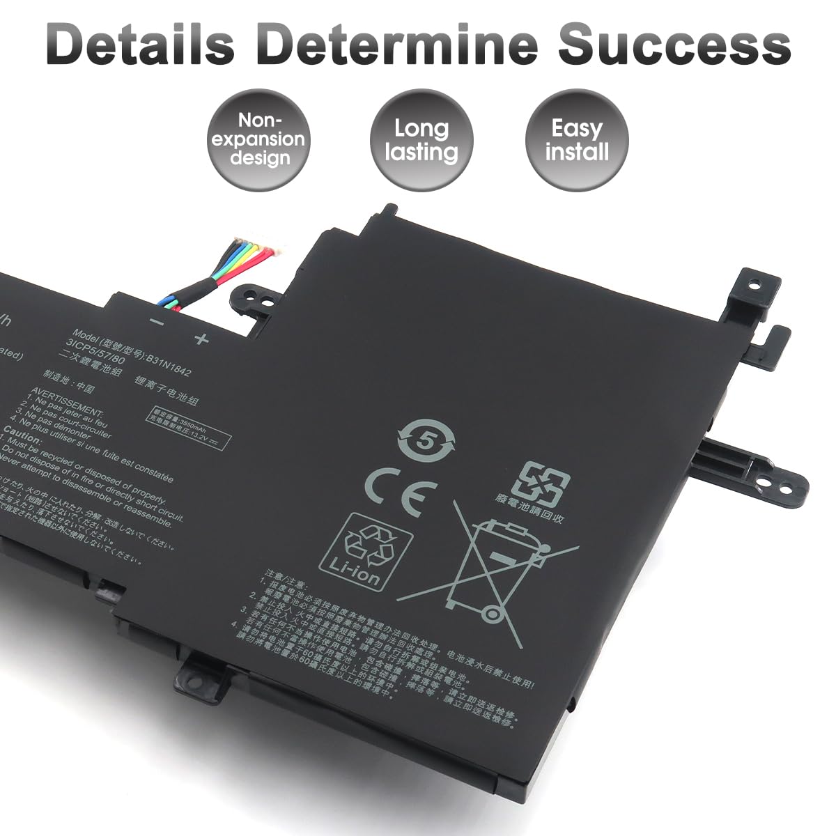 PUGASR B31N1842 Batterie D'ordinateur Portable Pour Asus VivoBook S15 S531FA S531FL K531FA K531FL X531FA M513IA M513UA X513EA X513EP K513EA K513EQ F513EA F513EP S513EA S513EA S513E. Q V531FA V531FL