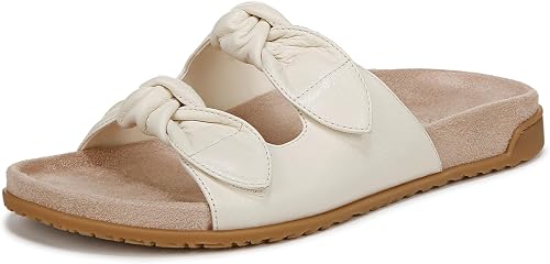 VIONIC, Women's, Elara Slingback Sandals, Ivory Leather, 7, Wide