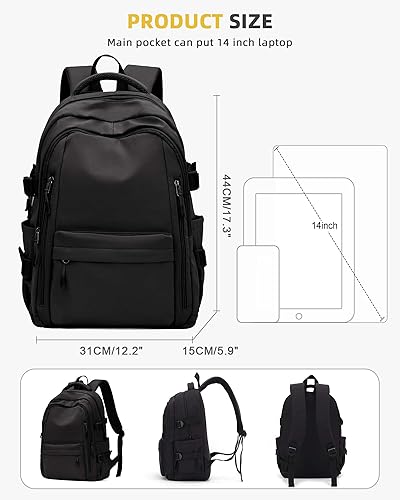 Miniatura 3 de BOXSAM Mochila ligera - 2, Negro -, Mochila Causal