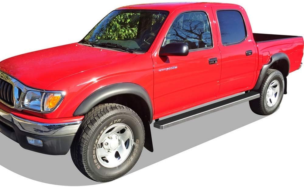 APS Running Boards (Nerf Bars Side Steps Step Bars) Compatible with Toyota Tacoma 2001-2004 Double Crew Cab (Silver 5in 304 Stainless Steel)