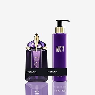 MUGLER Alien Eau De Parfum, Perfume Para Mujer, Ambarino, Amaderado y Floral, Fragancia Excepcional, Recargable, 60 Ml + MUGLER Alien Loción Corporal Perfumada, 200 ml