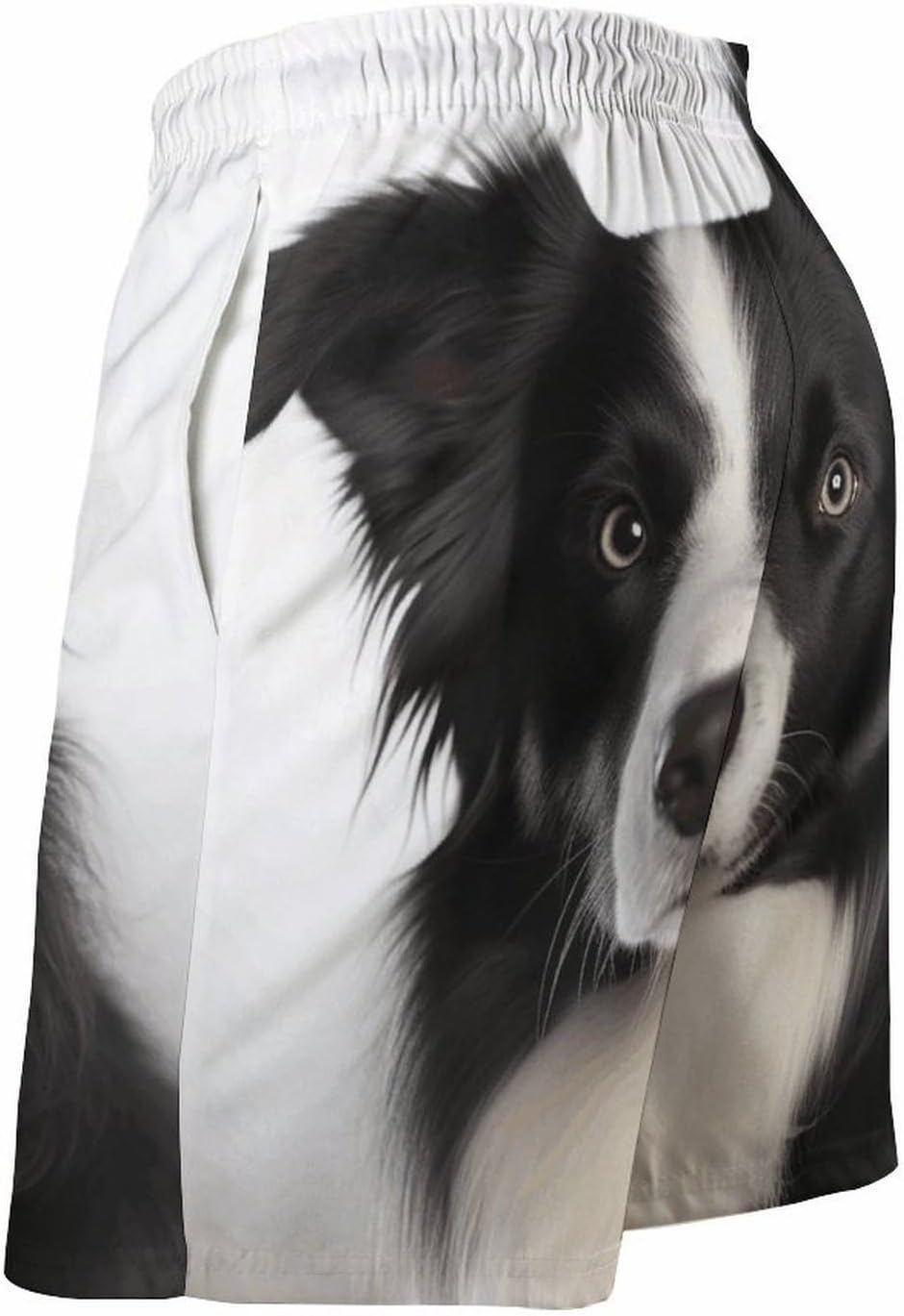 Border Collie Mens Swim Trunks Quick Dry Hawaii Bathing Suit Board Shorts with Mesh Lining-