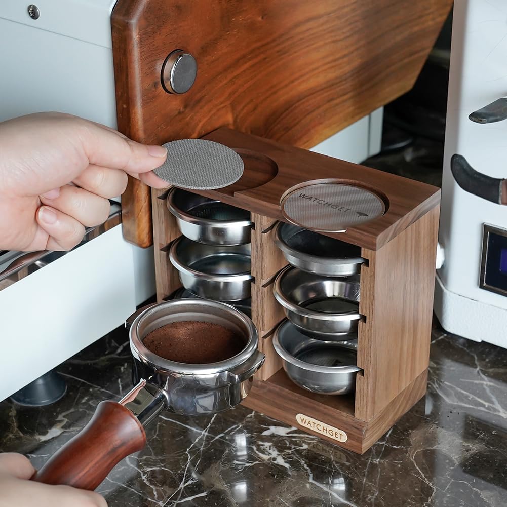 watchget 58mm Espresso Filter Basket Stand Portafilter Basket Holder Rack image 5