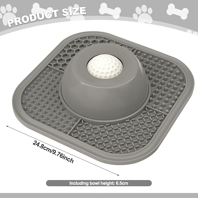 Foto 2 de 8 de Lick Bowl para Perros, Cuenco para Lamer Perros con Alfombrilla, Trata de Lamers de Dog Alimentador Lento