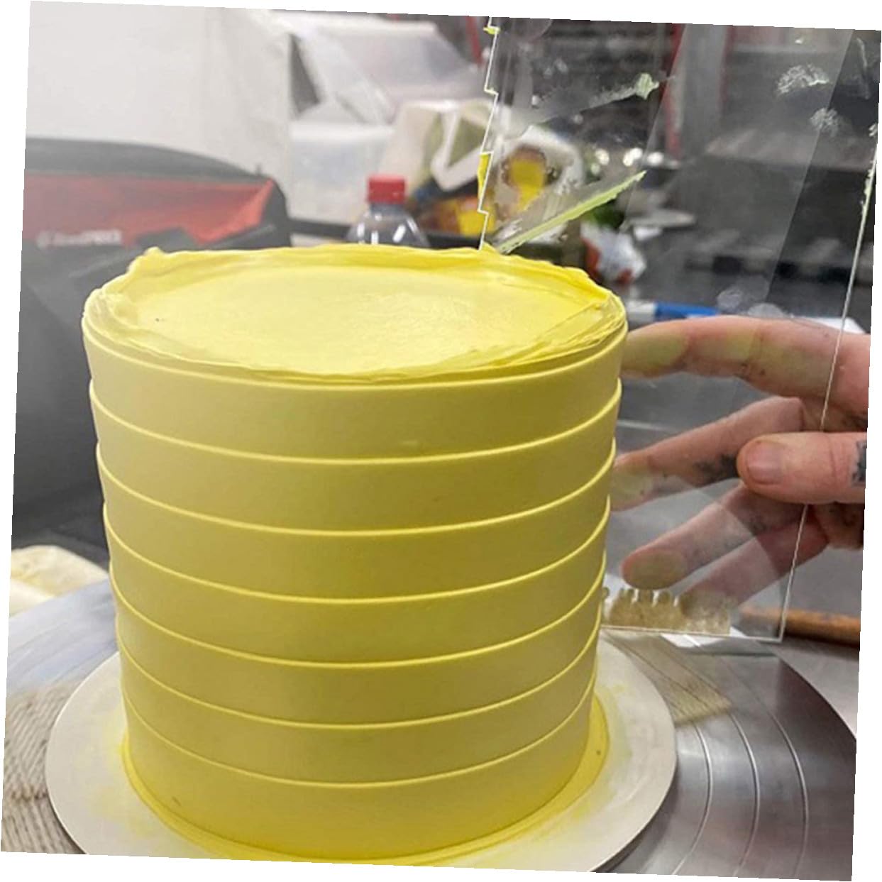minkissy Juego de 11 Piezas de Cortadores y Raspadores Acrílicos Redondos para Decoración de Tartas y Repostería en Cocina Casera