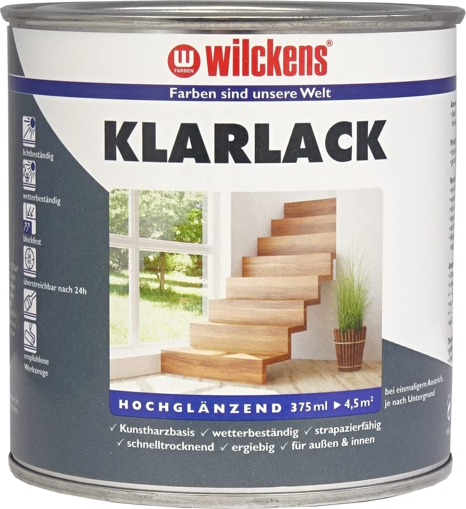 Wilckens Klarlack hochglänzend 0,375 L – farblos, transparent