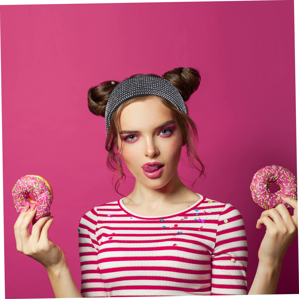 MAGICLULU 3 Pezzi Di Cerchietti Per Con Strass Eleganti E Semplici Accessori Per Per Donne E Ragazze Per Occasioni Speciali