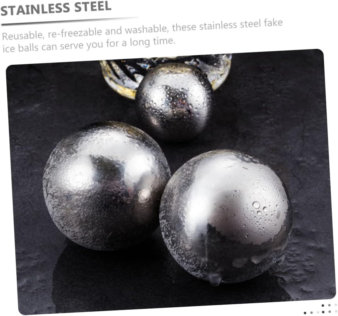 PRETYZOOM 4pcs Stainless Steel Ice Reusable Whiskey Stones Freezer Stones for Wine Drinks Metal Smooth Creative Design for Cooling