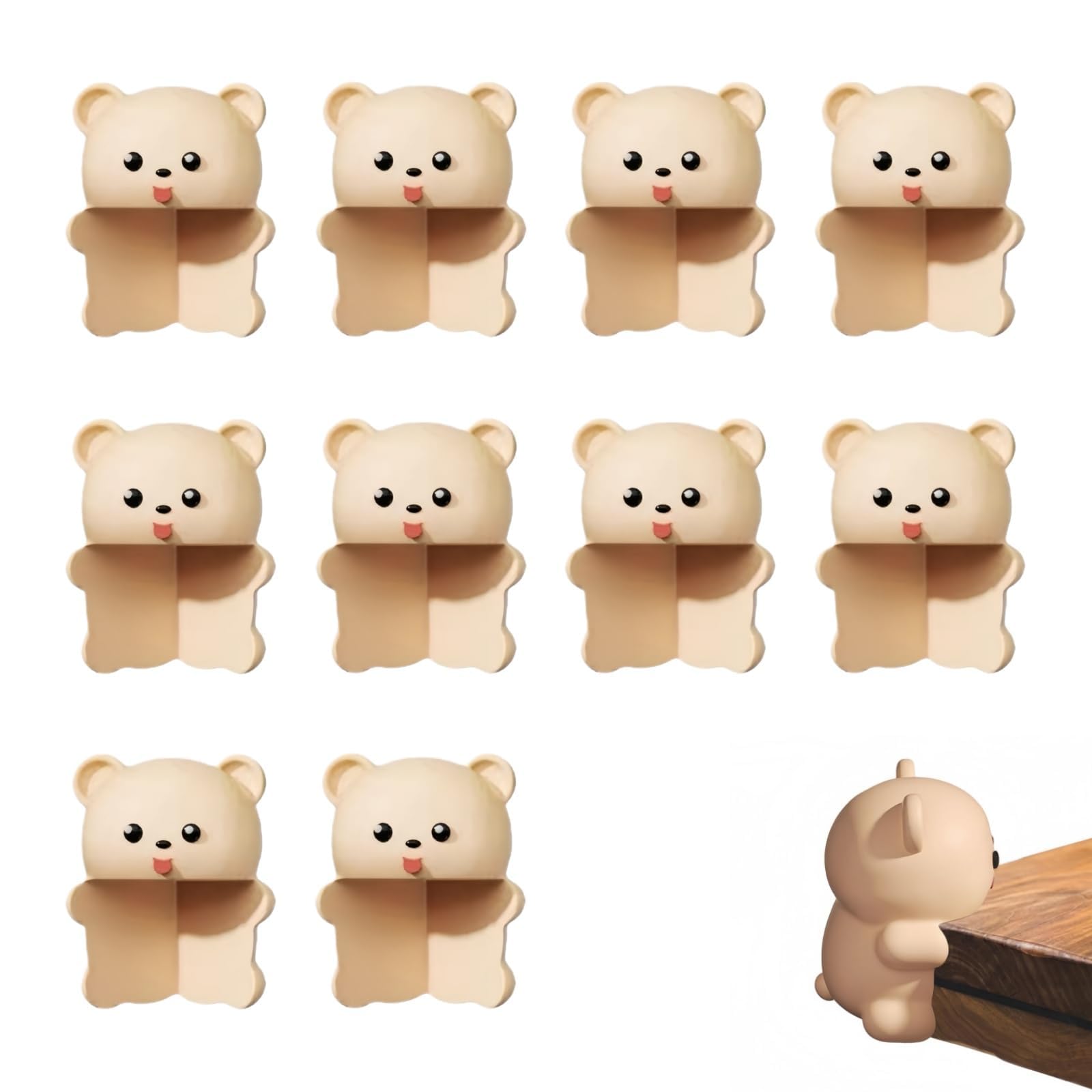 10Pcs Table Corner Protector, Furniture Corner Protector for Baby Safety, Bear Shaped Corner Protectors, Table Corners Edge Protector, Corner Protector for Furniture and Household Surfaces-image-9