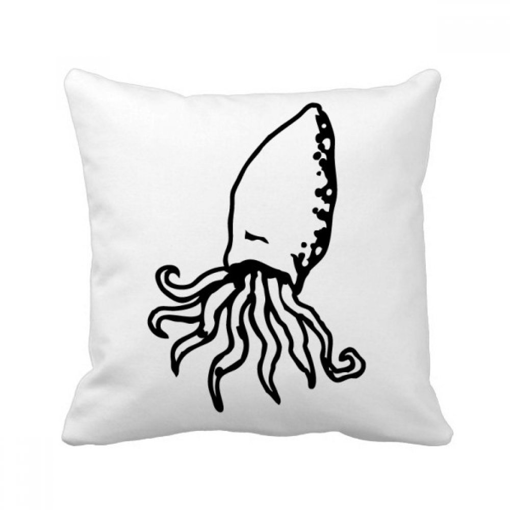 Coussin poulpe pour canapé inconfortable, oreiller de décoration marine carré 40x40 cm