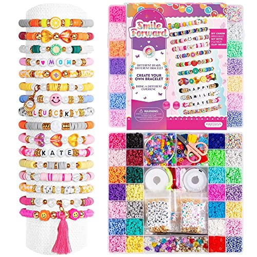 Juego de cuentas de arcilla polimérica AUHOU 6550 unidades de 6 mm planas, redondas, cuentas de arcilla, espaciadoras de perlas coloridas, discos de vinilo, manualidades, 28 colores Cover