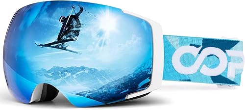 COPOZZ S1 - Juego de gafas para esquiar polarizadas, magnéticas, para snowboard, OTG UV400