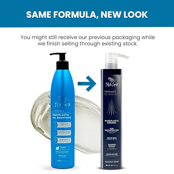 I Belli Capelli Torrano Gel Keratin Hair Treatment -Straightening in 1 Step, Formaldehyde Free-Nanoplastia Para Alisar Cabello, Keratina Organica Sin Formol Para Alisar el Pelo - Nano Keratin (500ml)