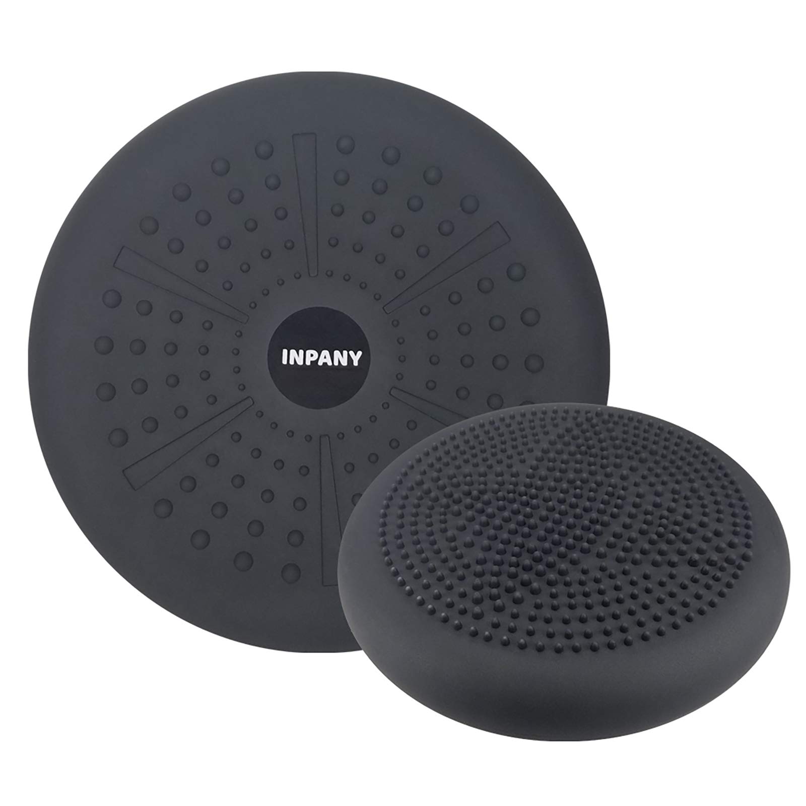 INPANY Inflated Stability Wobble Cushion with Pump, Flexible Seating Classroom, Extra Thick Core Balance Disc, Wiggle Seat for Sensory Kids (Office & Home & School)