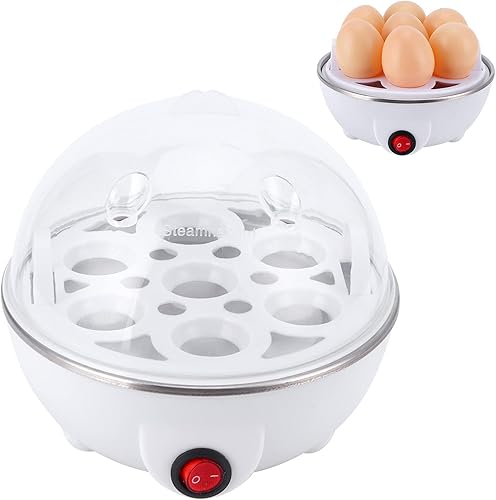 Miniatura 3 de Cocina rápida para huevos, caldera eléctrica para huevos, capacidad de 7 huevos, mini cocina de huevos, vaporera escalfadora para uso en cocina