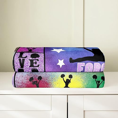 Miniatura 4 de Feelyou Manta de franela de animadora para niñas, manta de vellón de animadora para hija, niña, decoración de bailarina, manta de felpa mullida,