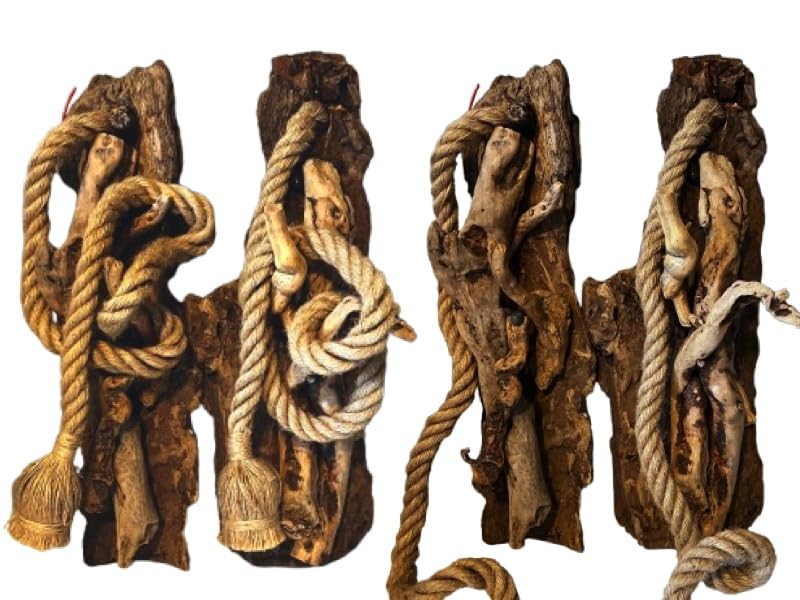 Applique bois flotté et corde N° 900 pour une ambiance nature