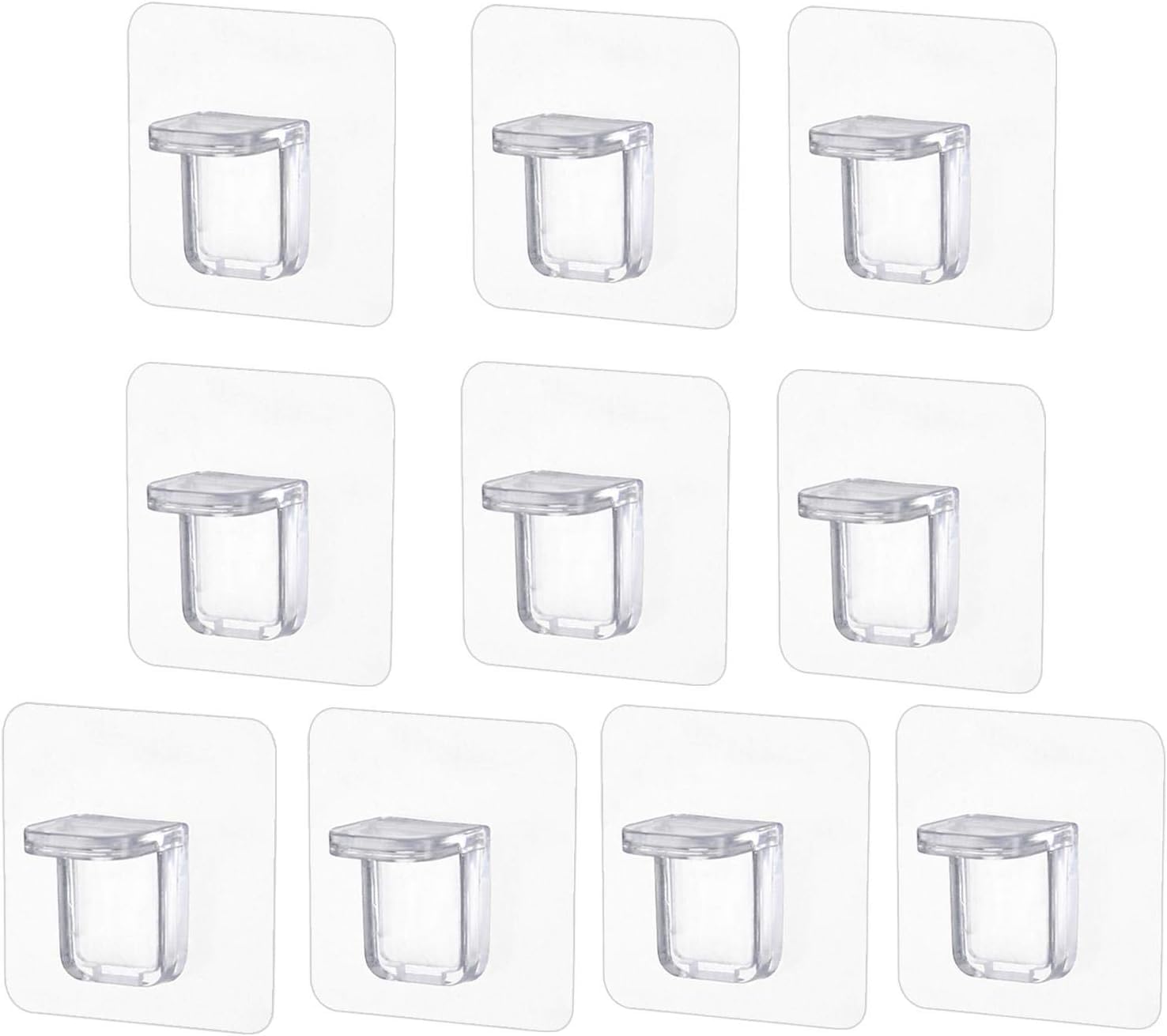 Adhesive Support Shelf Bracket || Punch Free Shelf Support Partition Hook || Wardrobe Divider Brackets Self-Adhesive and No Drilling Shelf Clip (Pack of - 10) (B0CQ4MS879) Amazon Price History, Amazon Price Tracker