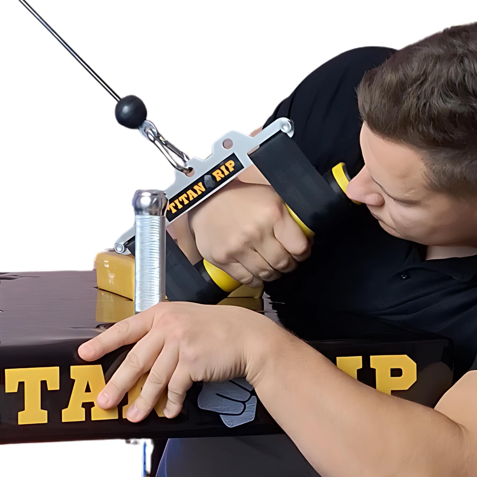 Iron Wrist Wrench | Finger & Handtrainer, Avambraccio per cavo | Armwrestling, bodybuilding, fisioterapia (50 mm)