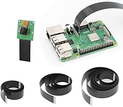 GeeekPi Raspberry Pi Camera câble 15 broches ruban plat câble 1,0 mm Pitch Flex câble 50 cm/100 cm/200 cm pour Raspberry Pi 4B,3B +, 3B, 2B (pas pour Pi Zero) (lot de 3)