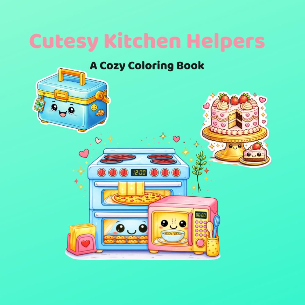 Cutesy Kitchen Helpers: A Cozy Coloring Book